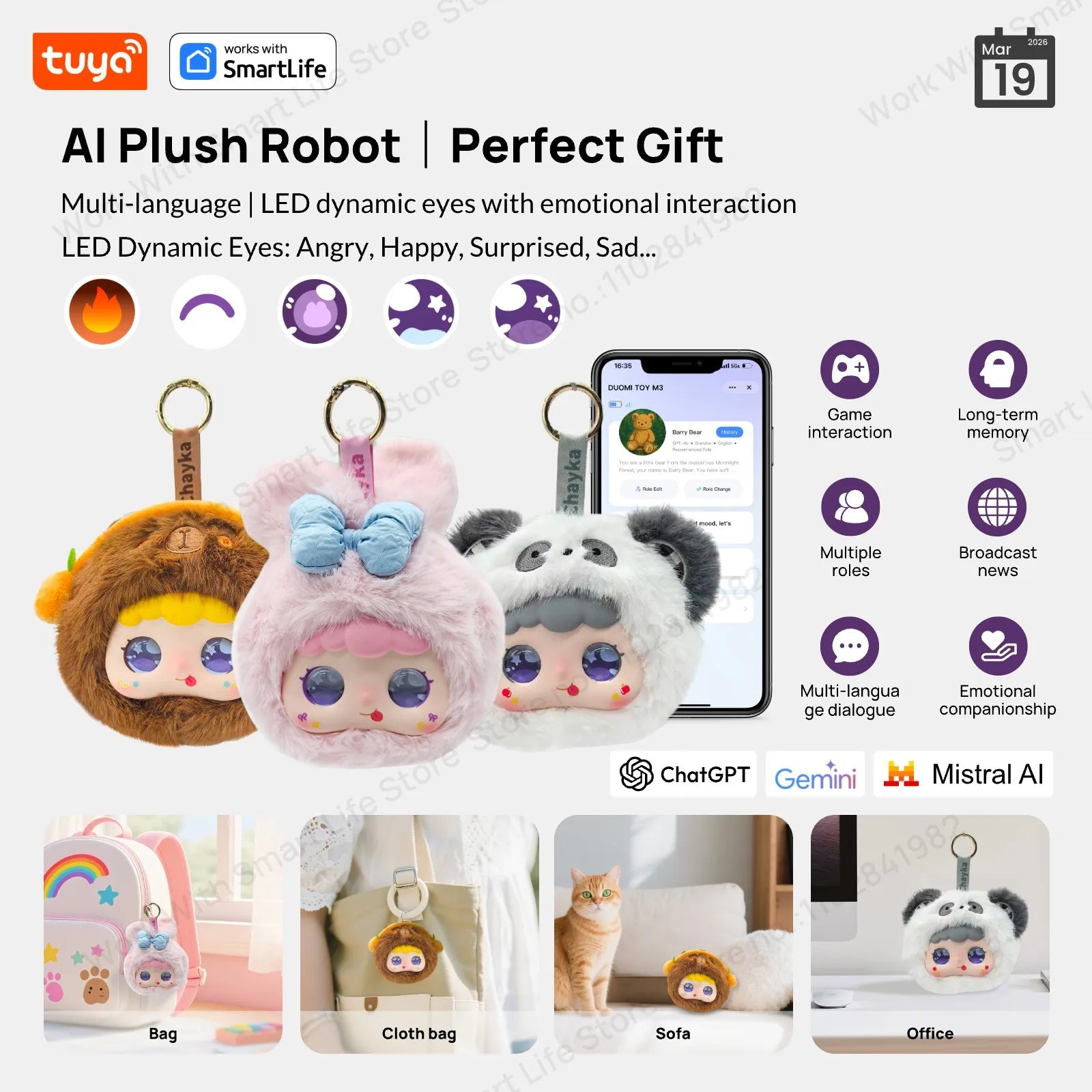 MIMA TalkPal™ AIぬいぐるみロボット（パンダ）